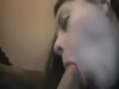 I'm pleased by the attractive brunette minx's excellent oral stimulation.